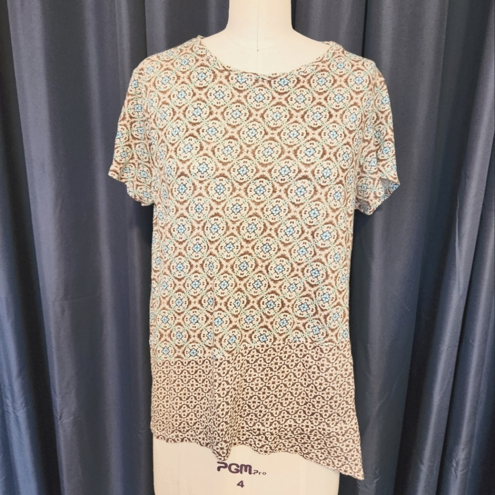 Short sleeve J. Jill linen t-shirt, size Small